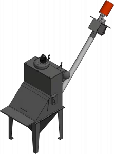 animated 3D rendering of Bag Dump Station model 400BB with C45-FSC