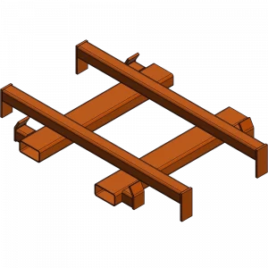 Animated 3D rendering of FormPak's forklift attachment 500-FA model