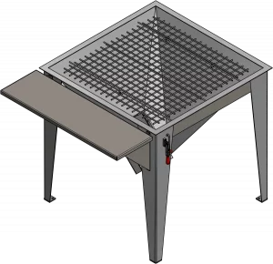 animated drawing of FormPak bulk bag dump station