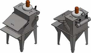animated 3D rendering of FormPak's bulk bag dump station model BagBreak 400 DF
