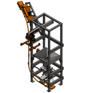 Drawing of bulk bag unloader, overhead view